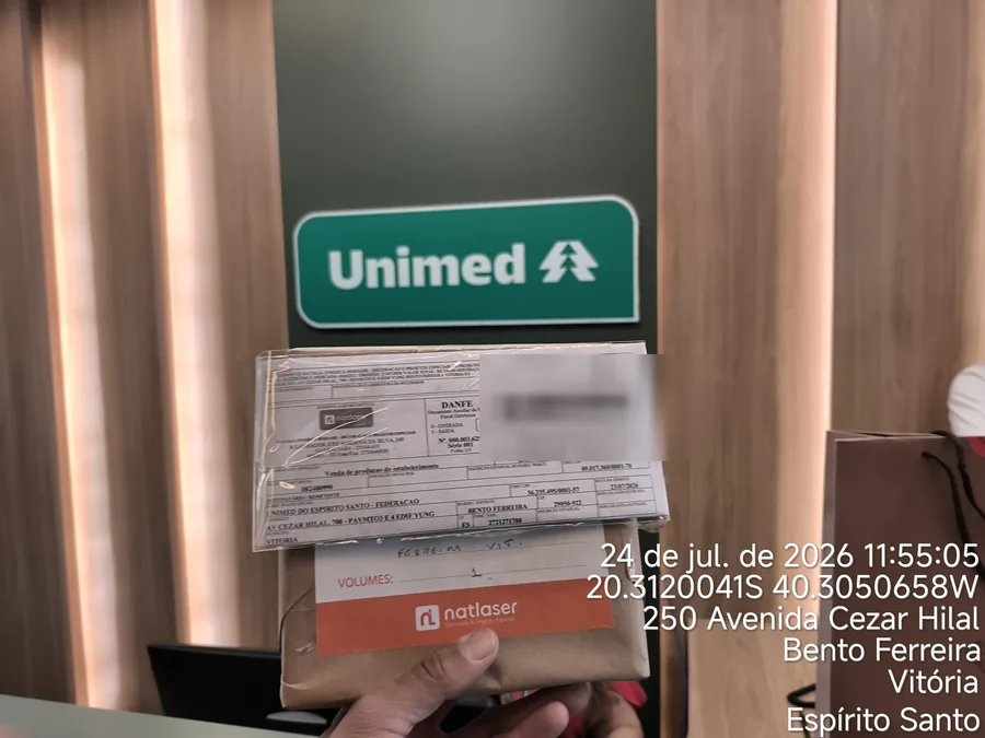 Entrega de documento fiscal na Unimed, Bento Ferreira, Vitória ES